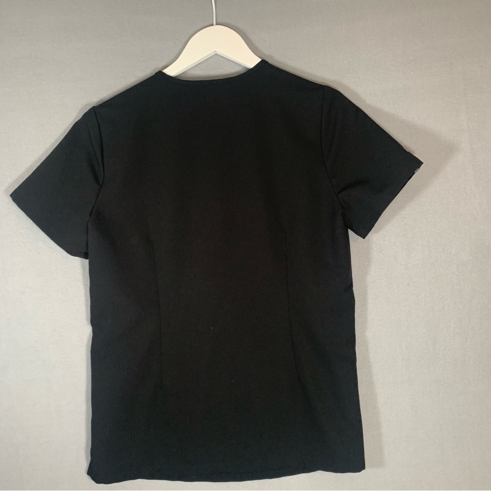 Figs Black Scrub Top Sz Small V Neck - Picture 4 of 4